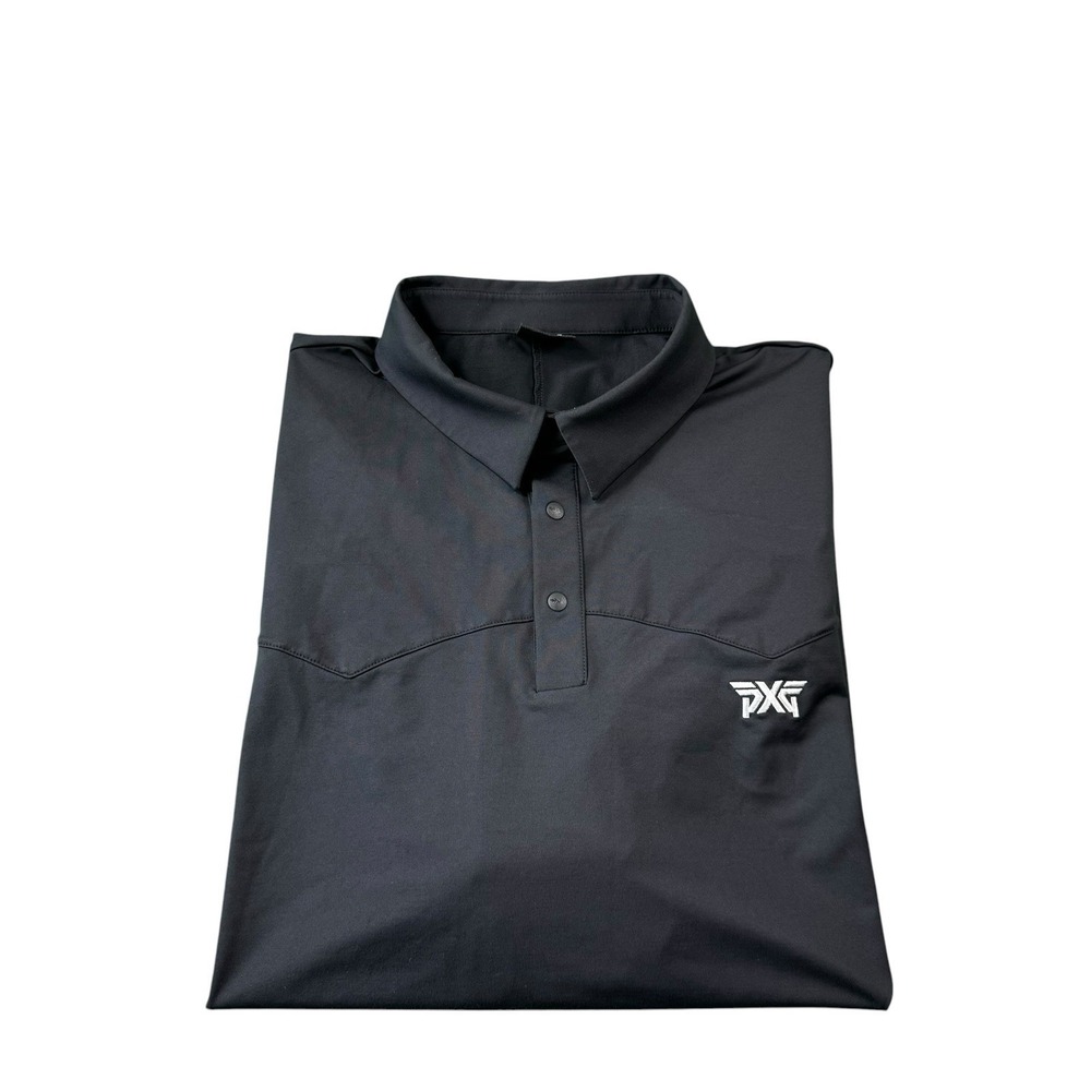 PXG Parsons Extreme Gear Black Polyester Men's Performance Golf Polo Size 2XL